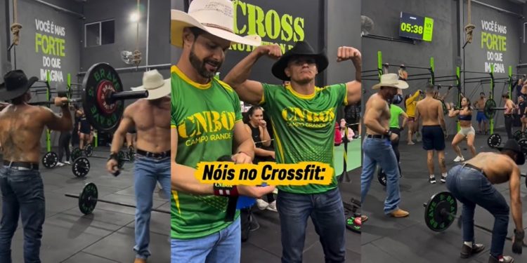 'Crossfiteiros do agro' viralizam ao treinar de chapéu, bota e fivela em Campo Grande